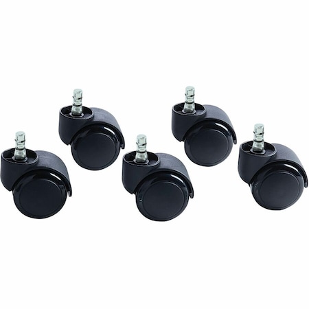 Master Caster Master Mfg Co Noiseless Futura Chair Mat Casters, Black, 5PK MAS94628