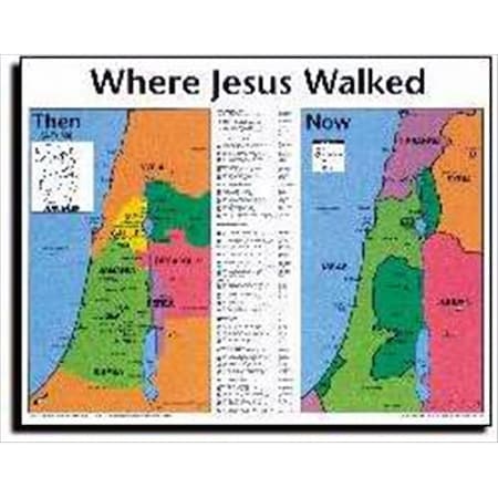 Rose Publishing 33010 Chart Where Jesus Walked Laminated RO16443