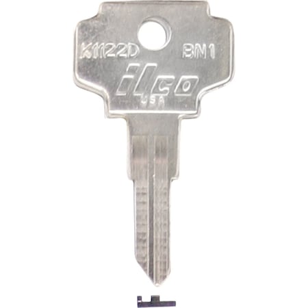 Ilco Bargman Nickel Plated General Use Key K1122D, 10PK IAL3683300B