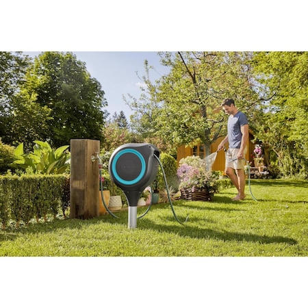 Gardena 66 ft. Gray Retractable In Ground Hose Reel with Hose 18614-80.000.00