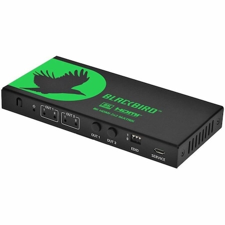 Monoprice BLACKBIRD 2X2 HDMI MATRIX WITH AUDIO EXTRACTION_ HDMI 2.1_ HDCP 2.3 44438