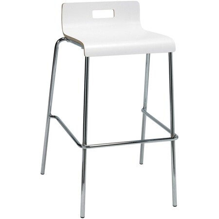 Kfi Low Back Barstool, White BR9333-WH