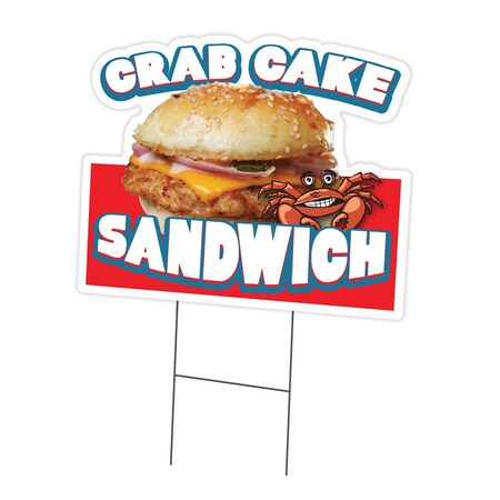 Signmission Crab Cake Sandwich Die Cut Yard & Stake plastic coroplast window, 1216-Crab Cake Sandwich C-DC-1216-Crab Cake Sandwich19