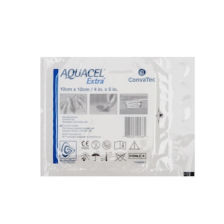Aquacel Extra Hydrofiber Dressing 4 X 5 Inch Rectangle 420674