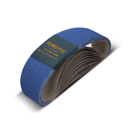 Powertec 4 in W, 36 in L, Zirconia, Blue 443620ZN