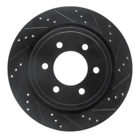 Dynamic Friction Co DFC Brake Rotor - Drilled and Slotted - Black 633-54231R
