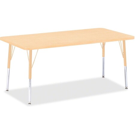 Jonti-Craft Berries Rectangle Activity Table, 30 in. x 60 in., A-height, Maple/Maple/Camel 6408JCA251