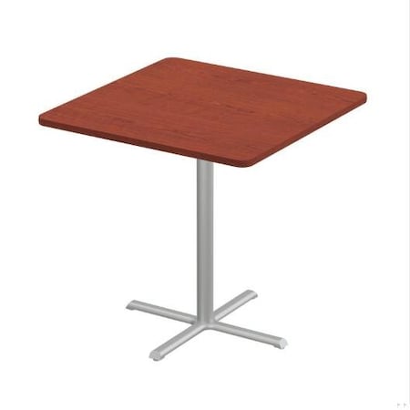 Correll Square Cafe Table, 42 in W, 42 in L, 42 in H, Particleboard Top, Cherry SXB42S-21-98-21