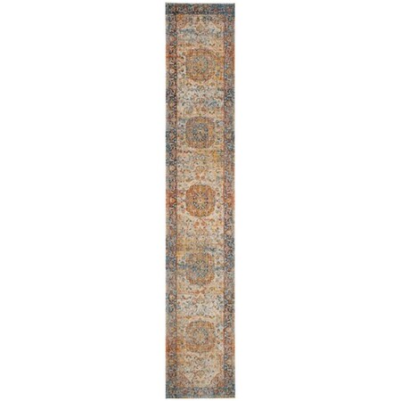 Safavieh 2 ft. 2 in. x 12 ft. Vintage Persian Power Loomed Runner Rug, Blue & Multi Color VTP435B-212