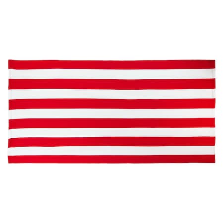 Towelsoft Microfiber Cabana Stripe Beach Towel 30 inch x 60 inch Red BEACH-BP1538-red