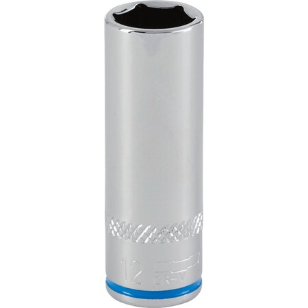 Channellock 1/4'' Drive 12 mm 6-Point Deep Metric Socket 350885