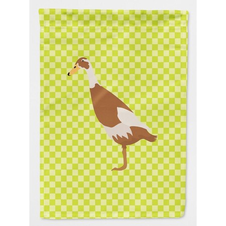 Carolines Treasures Indian Runner Duck Green Flag Canvas House BB7691CHF