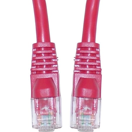 Cable Wholesale Cat5e Red Copper Ethernet Patch Cable, Snagless/Molded Boot, POE Compliant, 100 foot 10X6-071HD