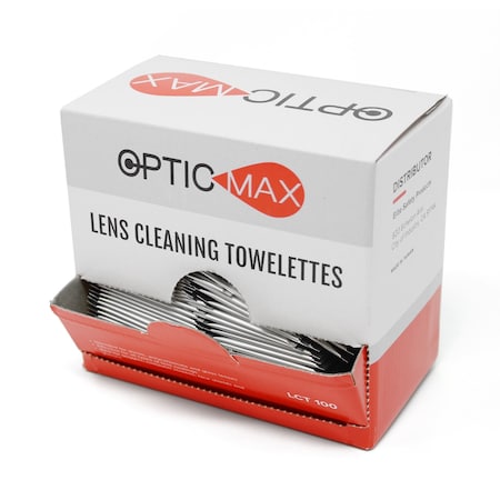 Optimax Lens Cleaning Towelettes, 100PK LCT100