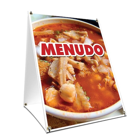 Signmission Menudo, 24 Inch x 18 Inch A-frame Yard Sign, Plastic Sign SBC-1824-Menudo