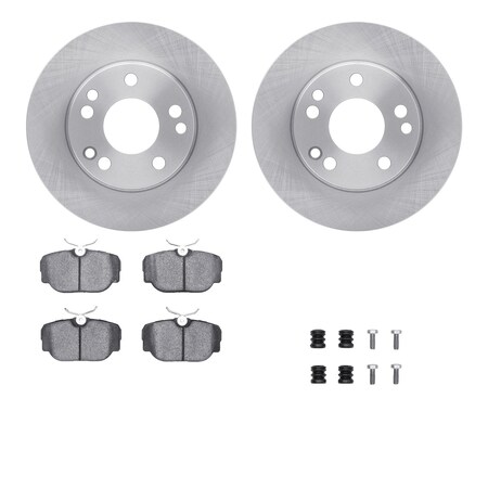 Dynamic Friction Co DFC Rotors with EURO 5000 Ceramic Brake Pads includes Hardware 6612-63107