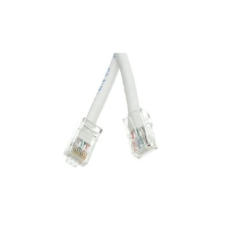 Cable Wholesale Cat5e White Copper Ethernet Patch Cable, Bootless, POE Compliant, 14 foot 10X6-19114