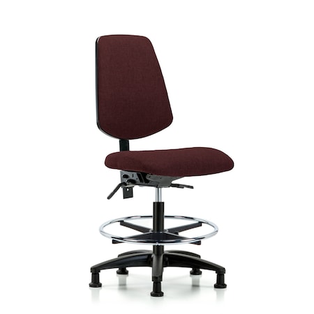 Blue Ridge Ergonomics Fab Med Bench Chair, Bk, CF, Glds, Bur, No Arms, 22" to 29" Height, Burgundy BR-FMBCH-MB-RG-T1-A0-CF-RG-F41