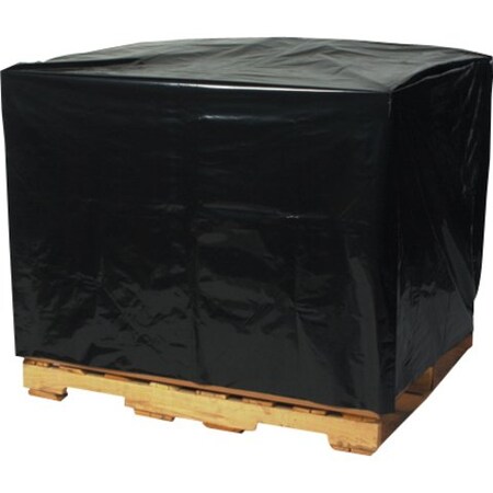 Box Packaging Pallet Covers 46W x 42D x 68H 2 Mil Black 50/Pack PC122