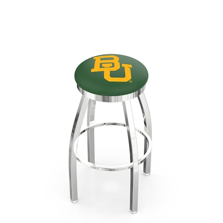 Holland Bar Stool Co 36" Chrome Baylor Swivel Bar Stool, Accent Ring L8C2C36Baylor