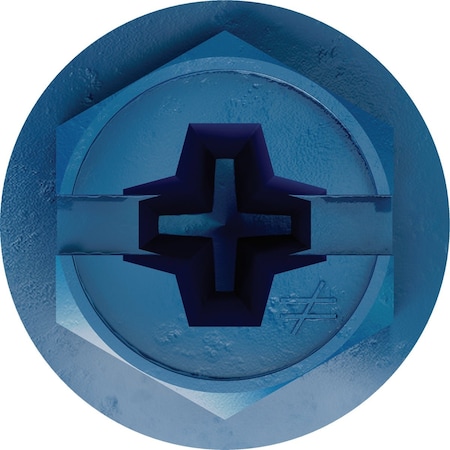 Simpson Strong-Tie Titen Turbo 1/4''x1-1/4'' Hex-Head Concrete & Masonry Screw Blue, 100 Ct. TNT25114H