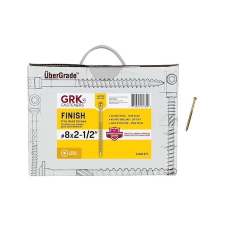 Grk TRIM SCREW #8 X 2-1/2 in.L 15730
