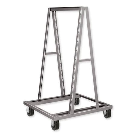 Pucel Double Sided A-Frame Truck, 35 in W x 40.5 in D x 65.5 in H, 6 in Casters, Gray D-AFT-6P
