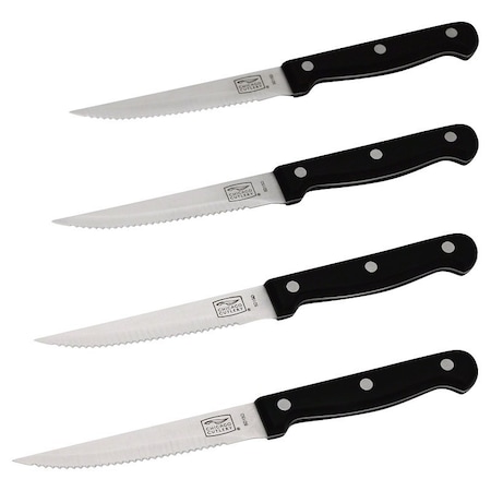Chicago Cutlery Essentials Series Steak Knife Set, 4-Piece, Polymer/Stainless Steel, 4PK 1094283