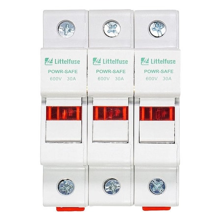 Littelfuse FuseBlock, 600VAC, 30A, ClassCC, DeadFront LPSC003ID
