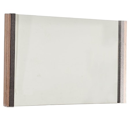 Homeroots 35" Natural Wood Framed Accent Mirror 372099