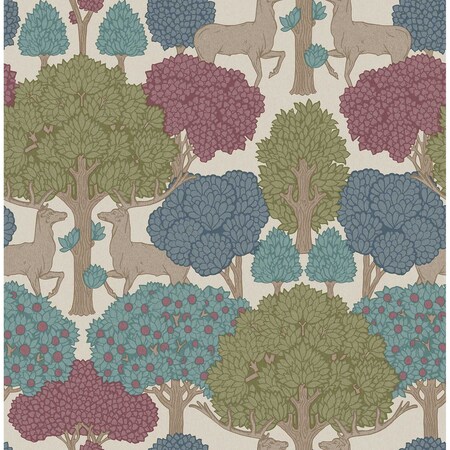 Advantage Forest of Arden Merlot Deer Wallpaper 4164-M1852