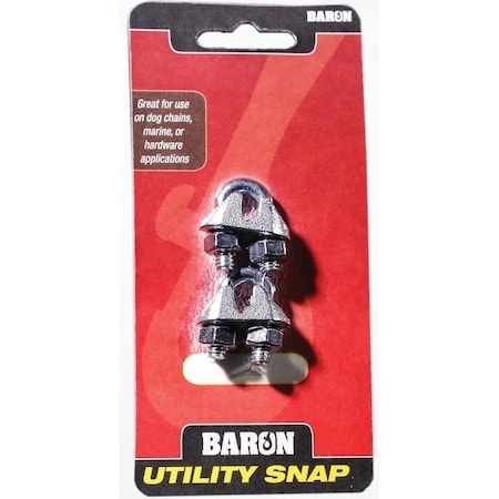 Baron Wire Rope Clip, Malleable Iron C-260-1/4