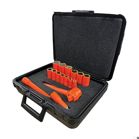 Cementex 3/8 SqDr 16Pc 12Pt DW Skt Set ISS38-16L