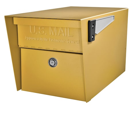 Mail Boss Mail Manager Locking Post-Mount Mailbox, Century Blue, USPS Approved 805909