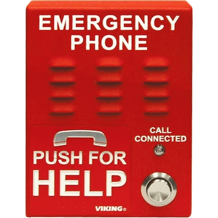 Viking Electronics Red VoIP Emergency Phone with Enhanced Weather Protection E-1600-IP-EWP