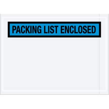 Zoro Select Packing List Envelopes, Blue, PK1000 PL488