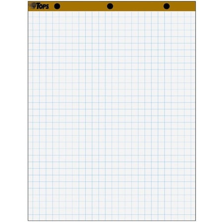 Tops Easel Pad 3-hole punched white 15 lb 1 in squares UPC on each 50 SH per PD 7900