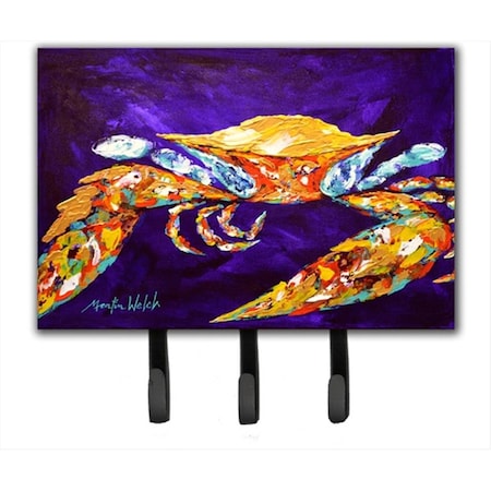 Carolines Treasures The Right Stuff Crab In Purple Leash Or Key Holder MW1172TH68