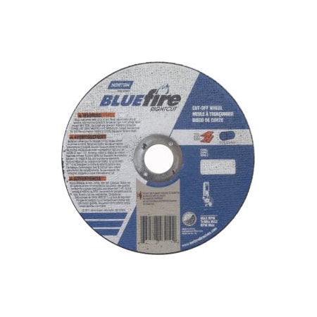 Norton 66252842174 BlueFire Right Angle Cut-Off Wheel 6 x 1 x 7/8 36 Grit Alum. Oxide T1, PK25