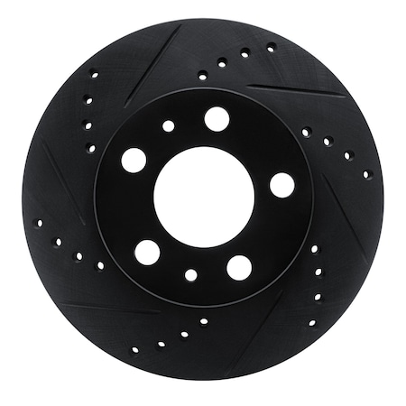 Dynamic Friction Co DFC Brake Rotor - Drilled and Slotted - Black 633-27005L