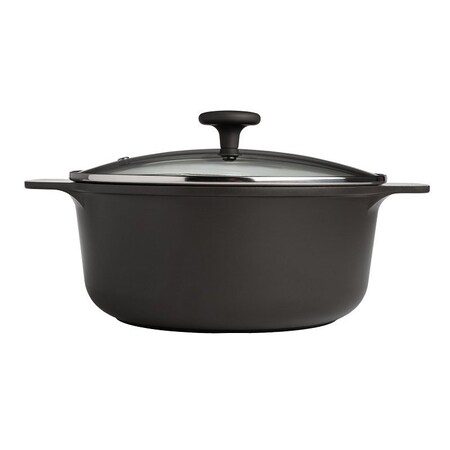 Ecolution Aria Series Dutch Oven, 7 qt, Aluminum, Charcoal, Comfort-Grip, Soft Touch Handle EH12665-AS