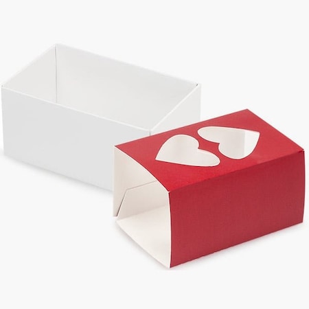 Nashville Wraps Red Heart Macaron Cookie Box Set, 3.75x2.5x2, 10PK MCMHRM