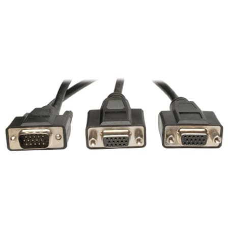 Tripp Lite 1FT VGA MONITOR Y SPLITTER CABLE HIGH RESOLUTION HD15 M/2XF 1 FT P516-001-HR