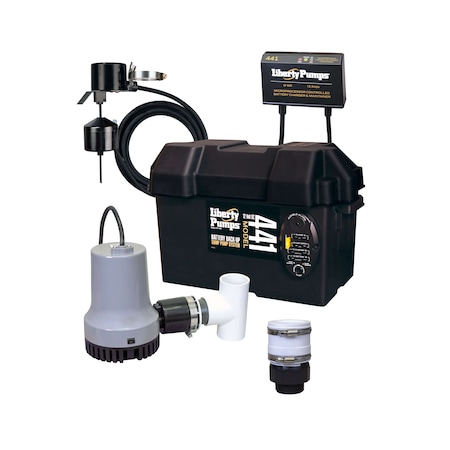 Liberty Pumps Battery Back-Up Emergency Sump Pump System 12V With Alarm 441