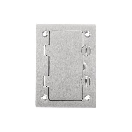 Hubbell Wiring 1-Gang Cover, Rectangular, StyleLine Decotator, Aluminum SA3826