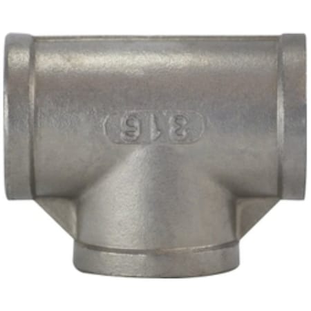 Anderson Metals Anderson Metals Pipe Tee, 1 in, Threaded, 304 Stainless Steel, 150 psi Pressure 62255B