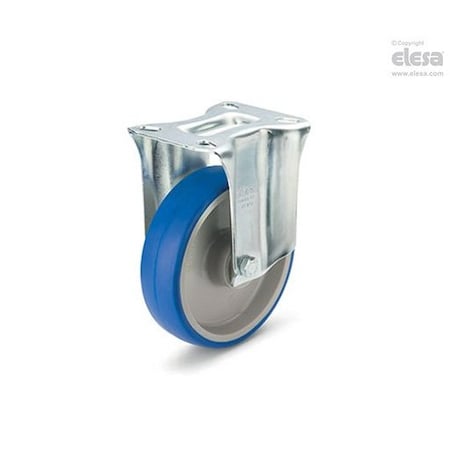 Elesa 452483 Castors steel bracket Injected polyurethane coating, Fixed plate bracket 452483