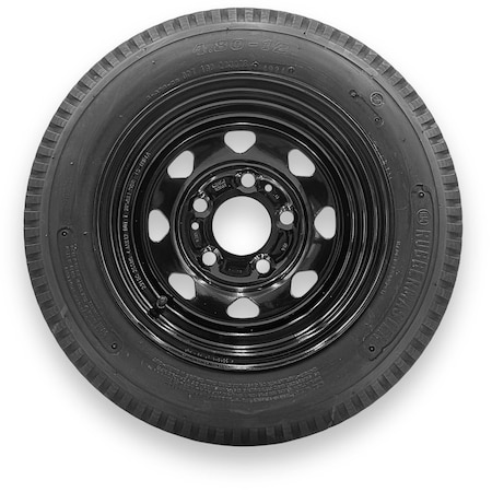 Rubbermaster - Steel Master 4.80-12 6 Ply 5 On 4.5 Bolt, Black Wheel Assemblies 599155BLK