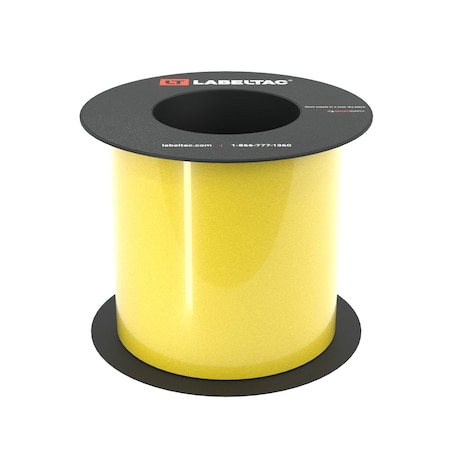 Labeltac Safety Grade Reflective Label Supply 5in x 75ft LT9, Yellow LT501SGRF-C
