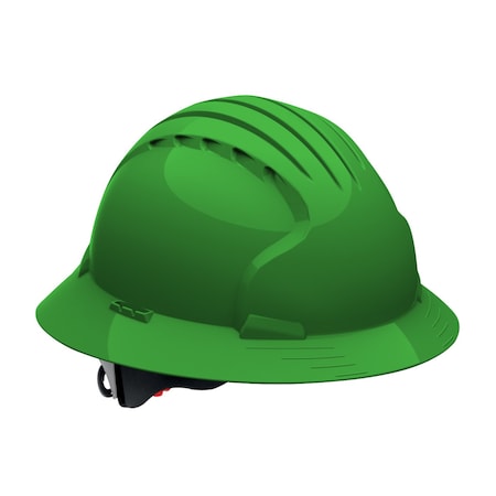 Jsp Full Brim Hard Hat with HDPE Shell, 6-Point Polyester Suspension and Wheel Ratchet Adjustment 280-EV6161-30